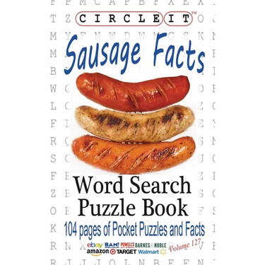 Circle It, Sausage Facts, Word Search, Puzzle Book