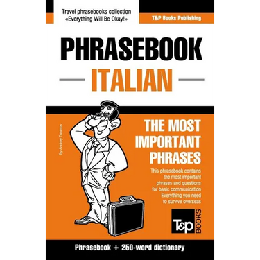 English-Italian phrasebook and 250-word mini dictionary