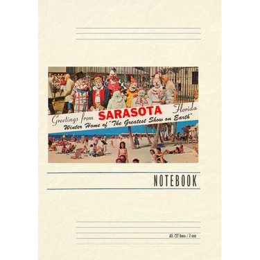 Vintage Lined Notebook Greetings from Sarasota, Florida