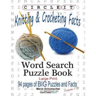 Circle It, Knitting & Crocheting Facts, Word Search, Puzzle Book