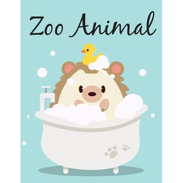 Zoo Animal: An Adult Coloring Book with Fun, Easy, and Relaxing Coloring Pages for Animal Lovers