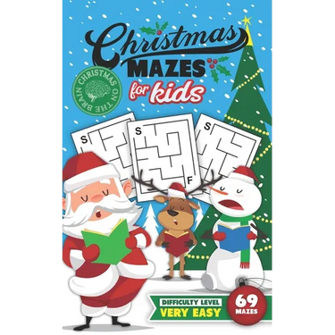 Christmas Mazes for Kids 69 Mazes Difficulty Level Very Easy: Fun Maze Puzzle Activity Game Books for Children - Holiday Stocking Stuffer Gift Idea -
