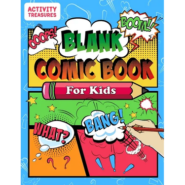 Blank Comic Book For Kids: Sketch Your Own Comics - 110 Unique Blank Comic Pages - A Large 8.5" x 11" Sketchbook For Kids To Express Creative Com