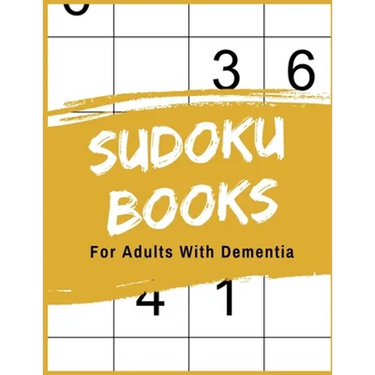 Sudoku Books For Adults With Dementia: 50 Puzzle Pages with Solutions - Paperback - Made In USA - Size 8.5x11
