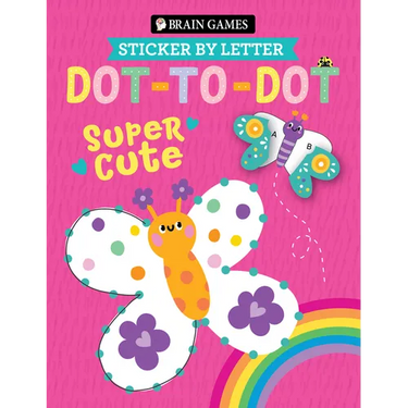 Brain Games - Sticker by Letter - Dot-To-Dot: Super Cute (for Kids Ages 3 and Up)