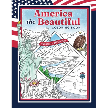America the Beautiful Coloring Book: Color All 50 States!