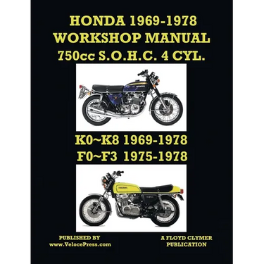 HONDA 1969-1978 WORKSHOP MANUAL 750cc SOHC 4 CYLINDER K0 K8 & F0 F3