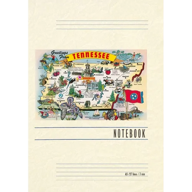 Vintage Lined Notebook Greetings from Tennessee