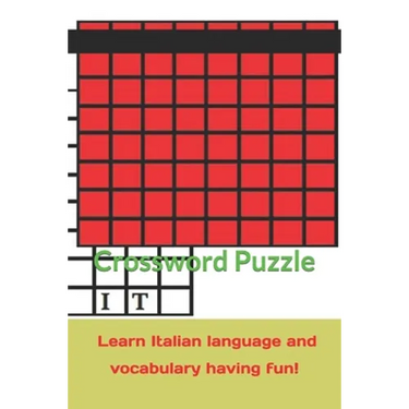 Crossword Puzzle learn Italian language and vocabulary having fun!: Italian grammar, vocabulary, names and much more