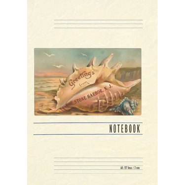 Vintage Lined Notebook Greetings from Stone Harbor, New Jersey
