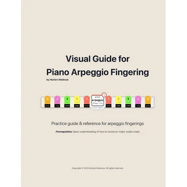 Visual Guide for Piano Arpeggio Fingering: Practice guide & reference for arpeggio fingering