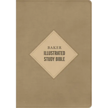 CSB Baker Illustrated Study Bible, Khaki Leathertouch, Indexed