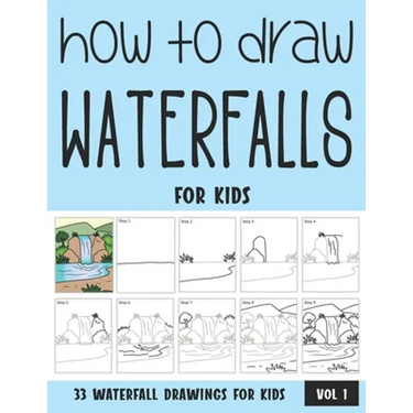 How to Draw Waterfalls for Kids