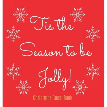 Christmas Guest Book (Hardcover): Merry Christmas guest book sign in, guest book christmas party, christmas eve guest book, party guest book, seasonal