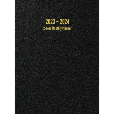 2023 - 2024 2-Year Monthly Planner: 24-Month Calendar (Black) - Large
