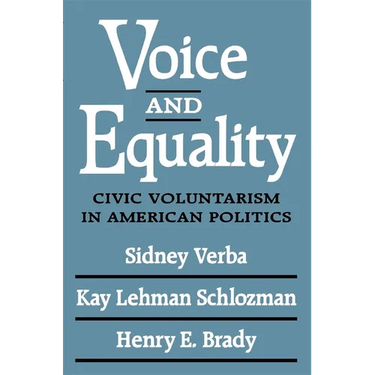Voice and Equality: Civic Voluntarism in American Politics