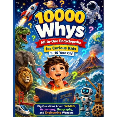 10000 Whys All-in-One Encyclopedia for Curious Kids 5-10 Year Old: Big Questions About Wildlife, Astronomy, Geography, and Engineering Wonders