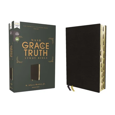 Nasb, the Grace and Truth Study Bible (Trustworthy and Practical Insights), Bonded Leather, Black, Red Letter, 1995 Text, Thumb Indexed, Comfort Print