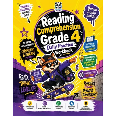 Reading Comprehension Grade 4 Daily Practice Workbook: Common Core 4th Grade Reader Test Prep Activity Resource Nonfiction & Fiction Passages, Summari