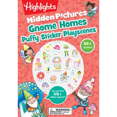 Gnome Homes Hidden Pictures Puffy Sticker Playscenes: 175 Hidden Objects to Find and Over 50 Puffy Stickers to Decorate in This Fantasy Puzzle and Maz