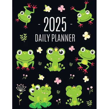 Frog Planner 2025: Funny Amphibian Monthly Agenda January-December Organizer (12 Months) Cute Green Water Animal Scheduler