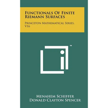 Functionals Of Finite Riemann Surfaces: Princeton Mathematical Series, V16