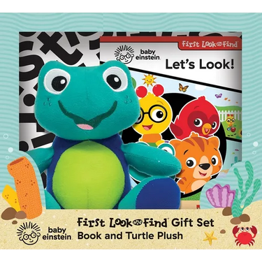 Baby Einstein: Let's Look! First Look and Find Gift Set Book and Turtle Plush