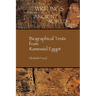 Biographical Texts in Ramessid Egypt