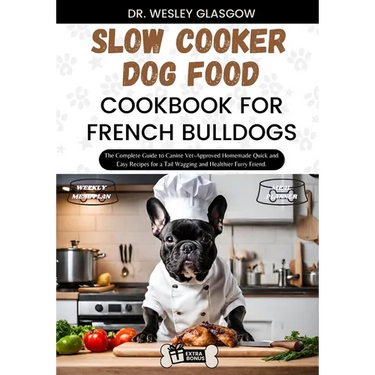 Slow Cooker Dog Food Cookbook for French Bulldogs: The Complete Guide to Canine Vet-Approved Homemade Quick and Easy Recipes for a Tail Wagging and He