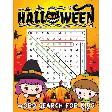 Halloween Word Search for Kids: 77 Halloween Themed Word Search Puzzle