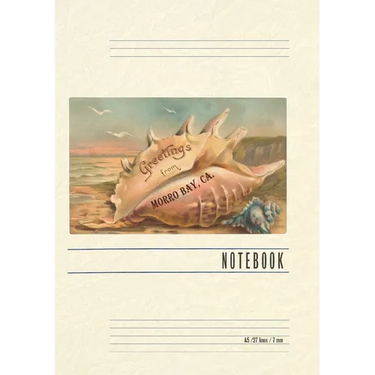 Vintage Lined Notebook Greetings from Morro Bay