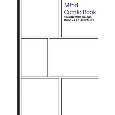 Mind Comic Book - 6 Panel,7"x10", 80 Pages, Make Your Own Comic Books