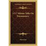 3-5-7 Minute Talks On Freemasonry