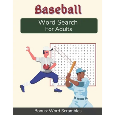 Baseball Word Search For Adults: Medium Difficulty Puzzle Book for Baseball Fans with Solutions Included