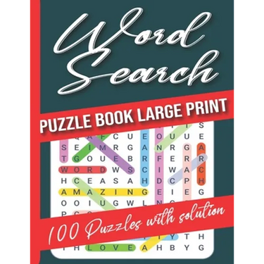 Word Search Puzzle Books Large Print: Word Search Puzzle Books for adults, Wordsearch Activity Book 100 Puzzles with solution, Big Challenge Word Sear