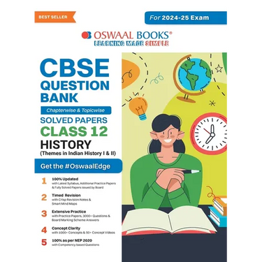 Oswaal CBSE Question Bank Class 12 History, Chapterwise and Topicwise Solved Papers For Board Exams 2025
