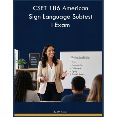 CSET 186 American Sign Language Subtest I Exam
