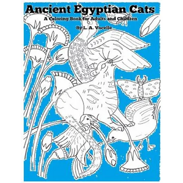 Ancient Egyptian Cats: A Coloring Book for Adults and Children