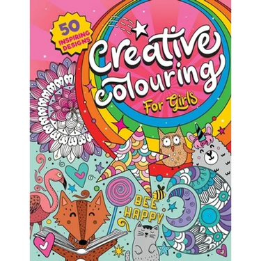 Creative Colouring for Girls: 50 inspiring designs of animals, playful patterns and feel-good images in a colouring book for tweens and girls ages 6-8
