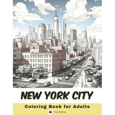 New York City Coloring Book for Adults: 40 Pages of NYC landmarks