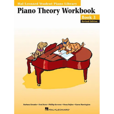 Piano Theory Workbook Book 3 Revised Edition Music Theory and Ear Training for Piano Students Fun Learning with Spike and Party Cat Hal Leonard Studen