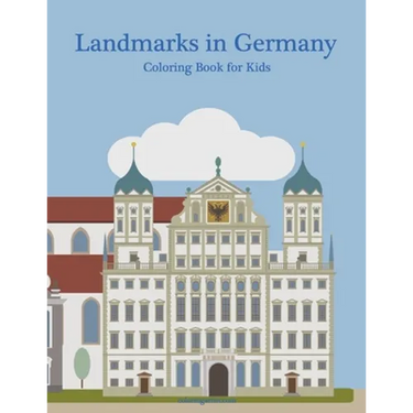 Landmarks in Germany Coloring Book for Kids