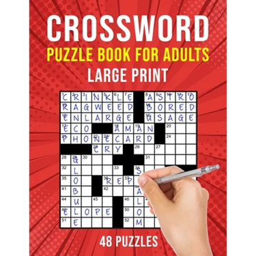 Crossword Puzzle Books for Adults Large Print: 48 Cross Word Puzzles for Adults or Seniors (US Version)