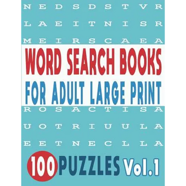 Word Search Books for Adults Large Print 100 Puzzles Vol.1