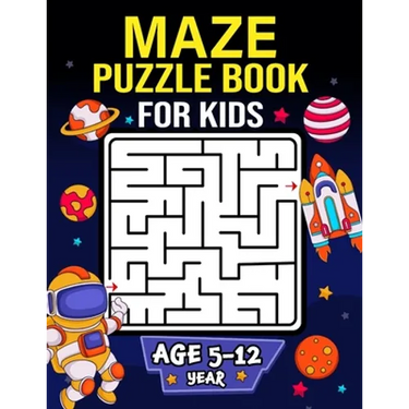 Maze Puzzle Book for Kids age 5-12 years: Activity Book for Kids (Maze Books for Kids) with coloring pages