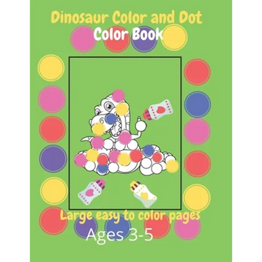 Dinosaur Color and Dot Coloring Book