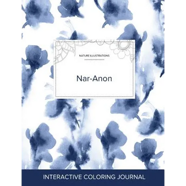 Adult Coloring Journal: Nar-Anon (Nature Illustrations, Blue Orchid)