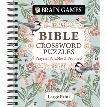 Brain Games - Bible Crossword Puzzles: Prayers, Parables & Prophets - Large Print