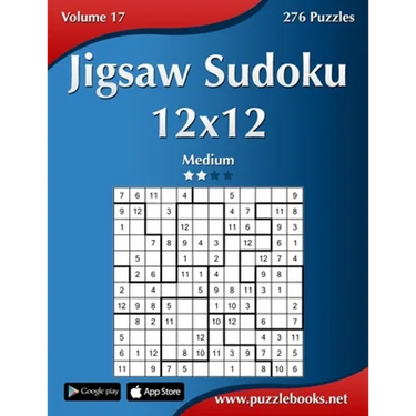 Jigsaw Sudoku 12x12 - Medium - Volume 17 - 276 Puzzles
