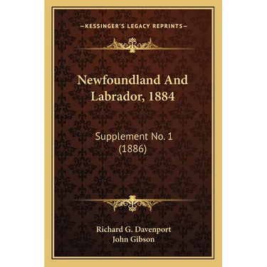 Newfoundland And Labrador, 1884: Supplement No. 1 (1886)